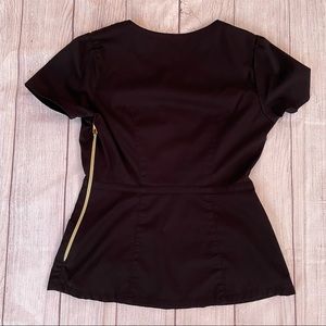 Jaanuu Scrub Set Extra Small Top and Bottom-Black